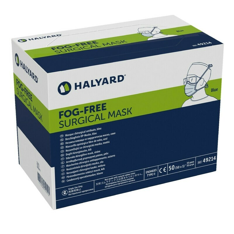Fog-Free Surgical Masks - 50 in a Box - 49214 (IN STOCK NOW!!!)