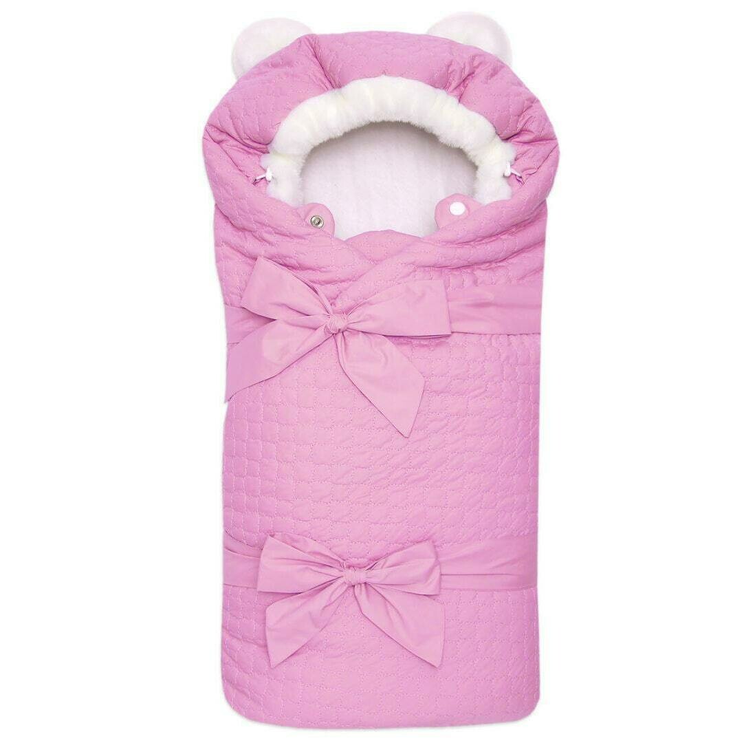 Одеяло на выписку Умка, зима, розовый