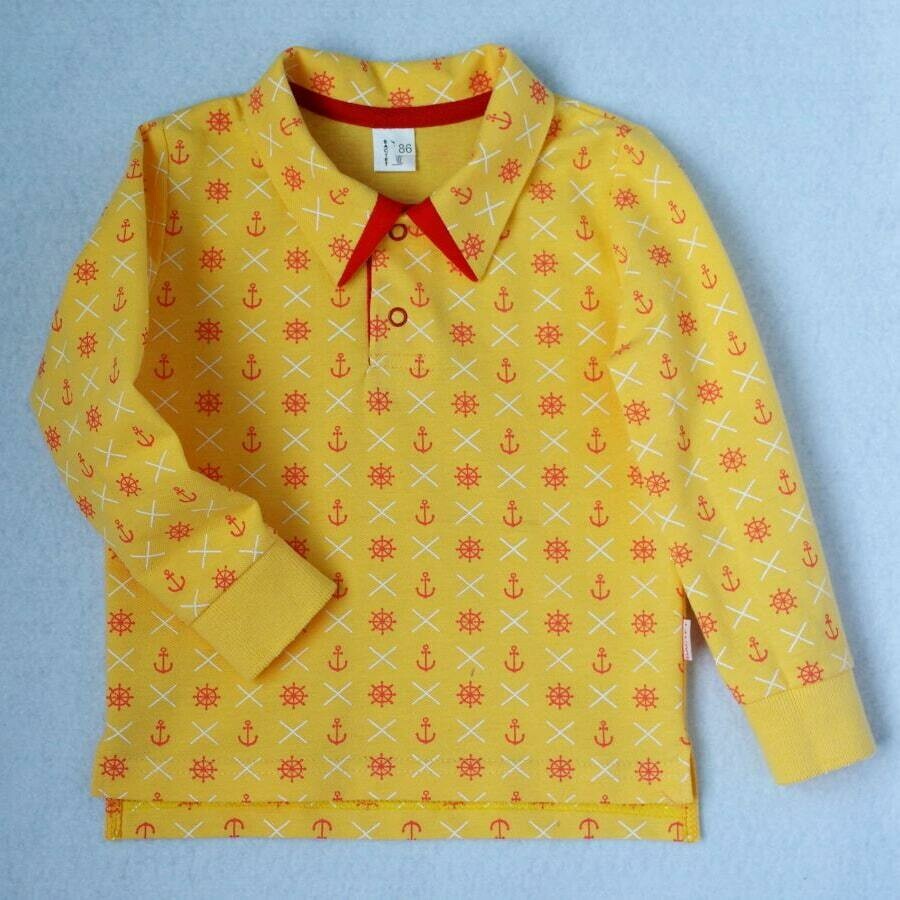 Рубашка-Поло "Якорь", жёлтый