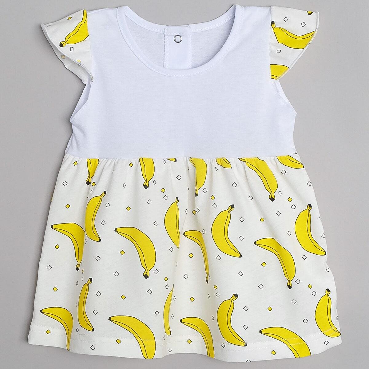Платье ПРИНЦЕССА, тонкий трикотаж, бананы