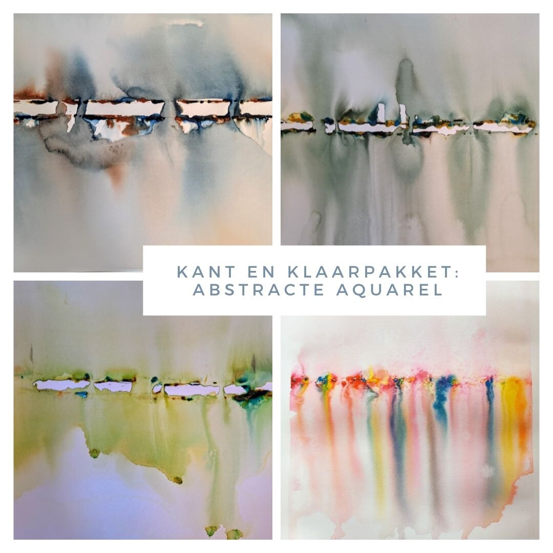 Kant en klaar pakket Abstracte aquarel
