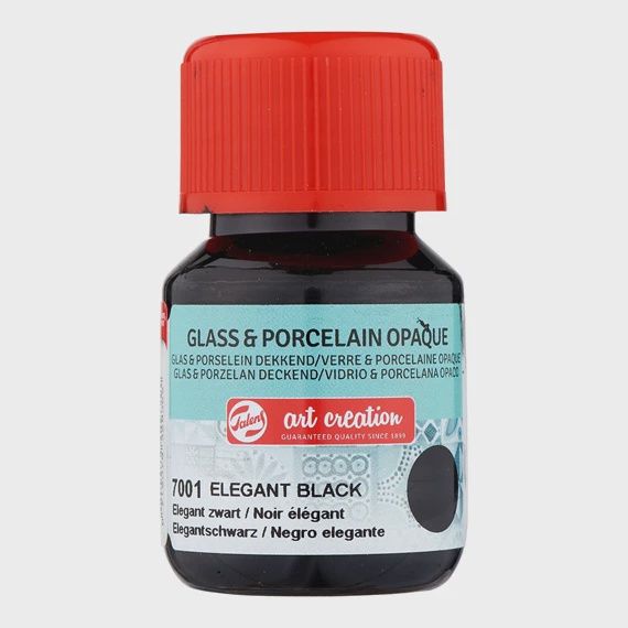 Glass & Porcelain Dekkend Fles 30 ml Zwart 7001