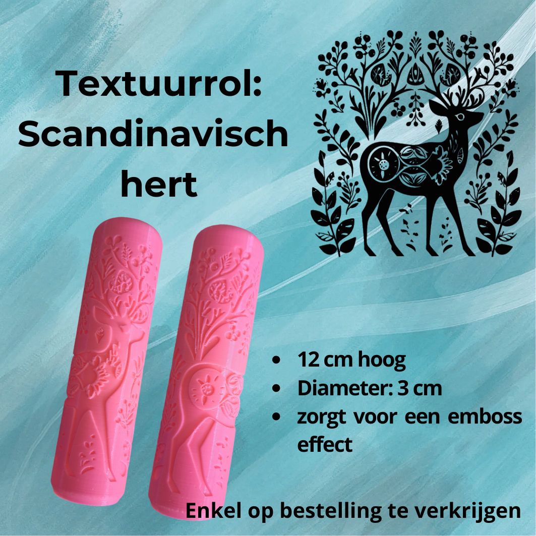 Textuurrol: Scandinavisch hert Textuurrol: Scandinavisch hert