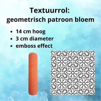 Textuurrol: geometrisch patroon bloem Textuurrol: geometrisch patroon bloem