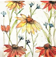 Kant en klaar pakket Bloemen in aquarel 2 Kant en klaar pakket Bloemen in aquarel 2