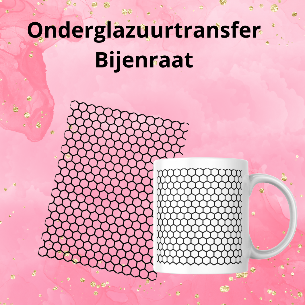Onderglazuurtransfer A4: Bijenraat
