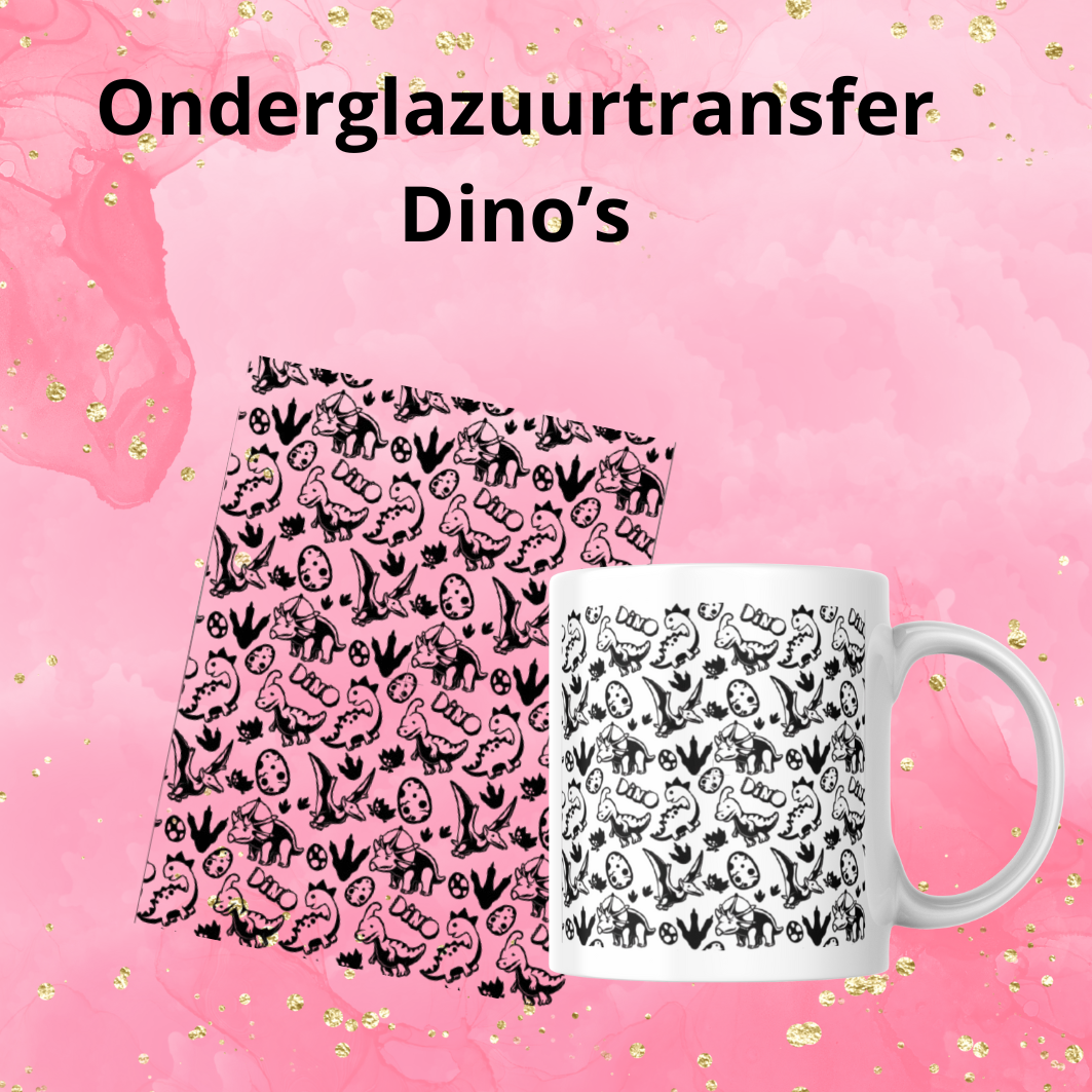 Onderglazuurtransfer A4: Dino