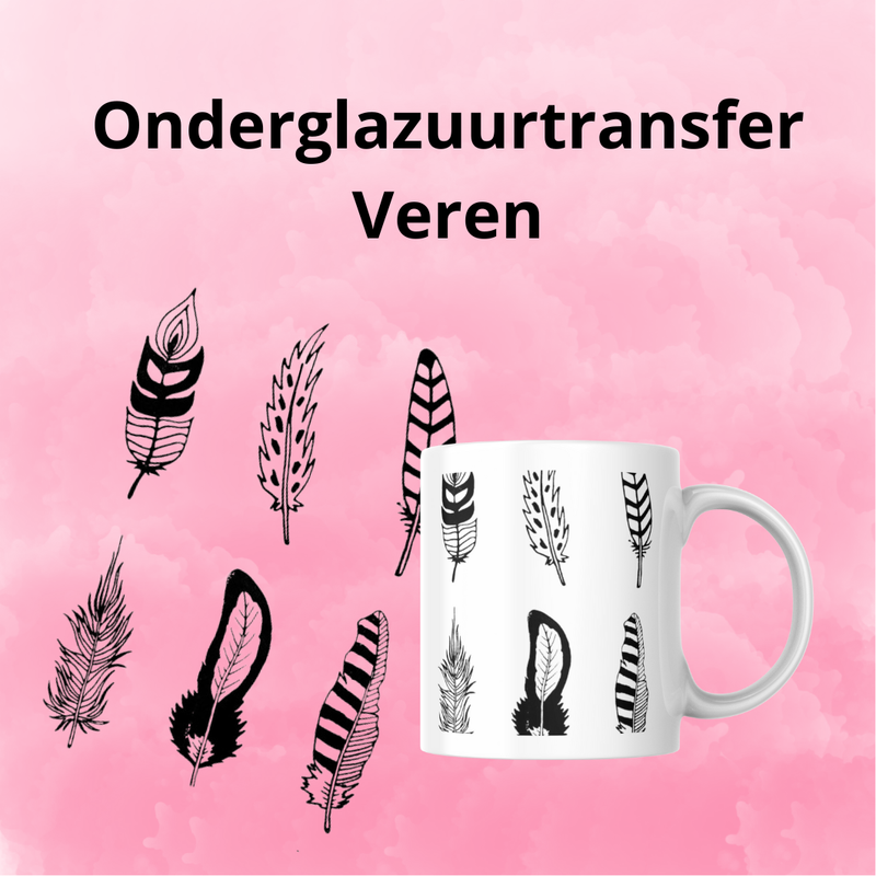 Onderglazuurtransfer A4: Veren Onderglazuurtransfer A4: Veren
