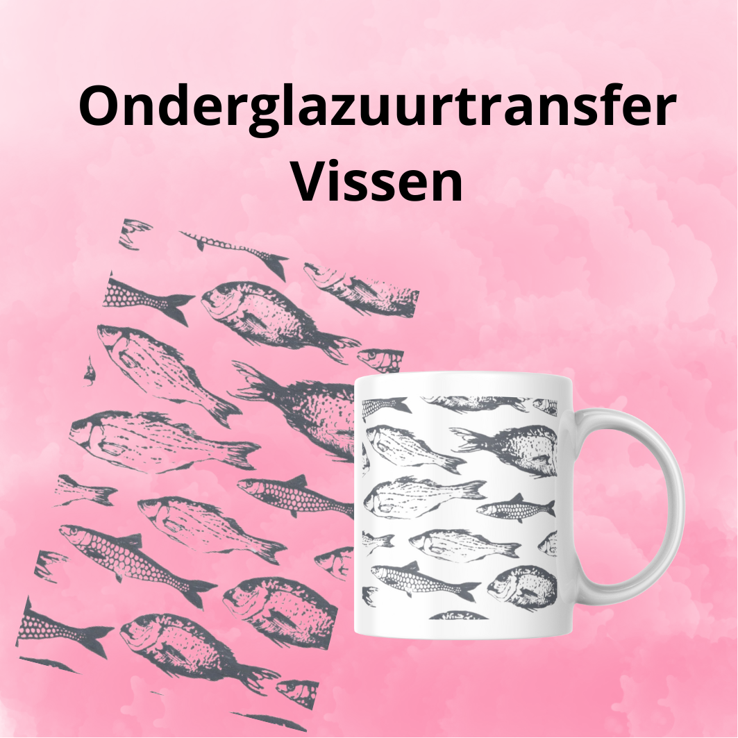 Onderglazuurtransfer A4: Vissen