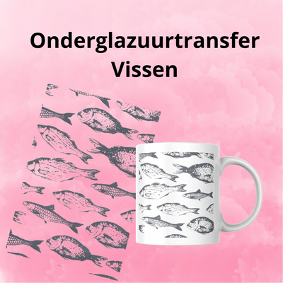 Onderglazuurtransfer A4: Vissen
