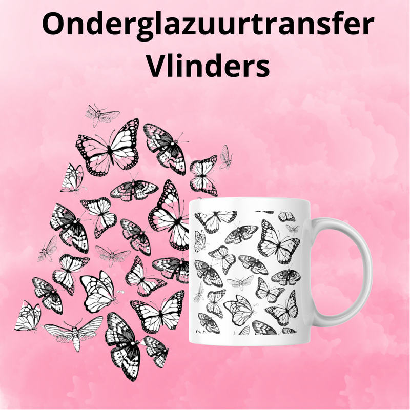 Onderglazuurtransfer A4: Vlinders