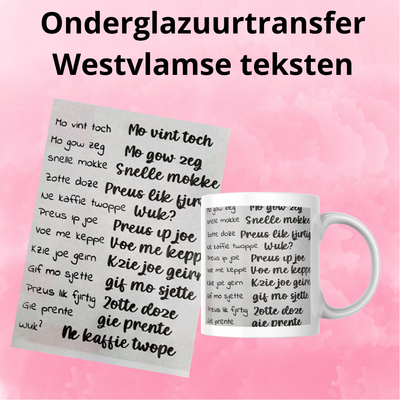 Onderglazuurtransfer A4: Westvlamse teksten