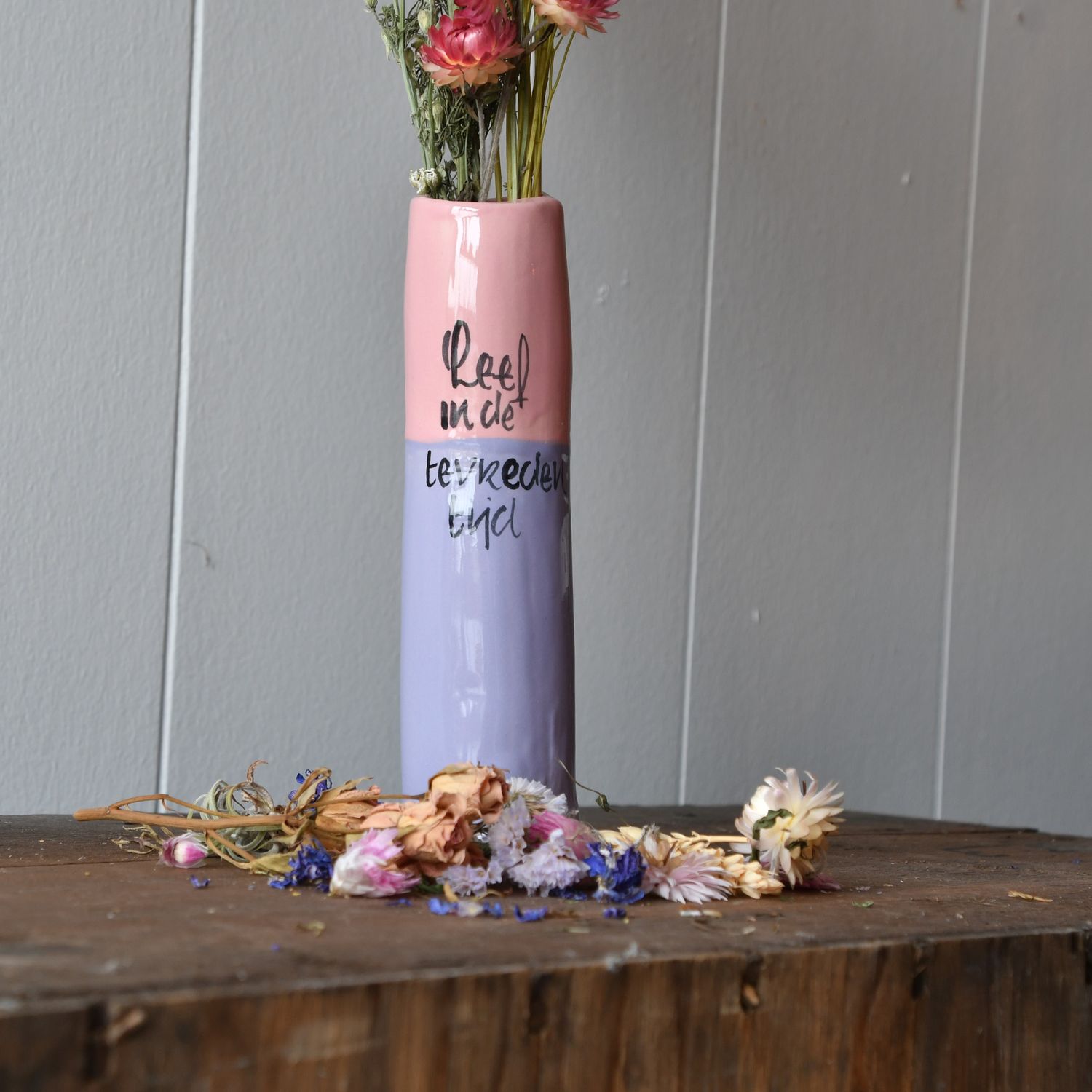 Vaasje: Leef in de....