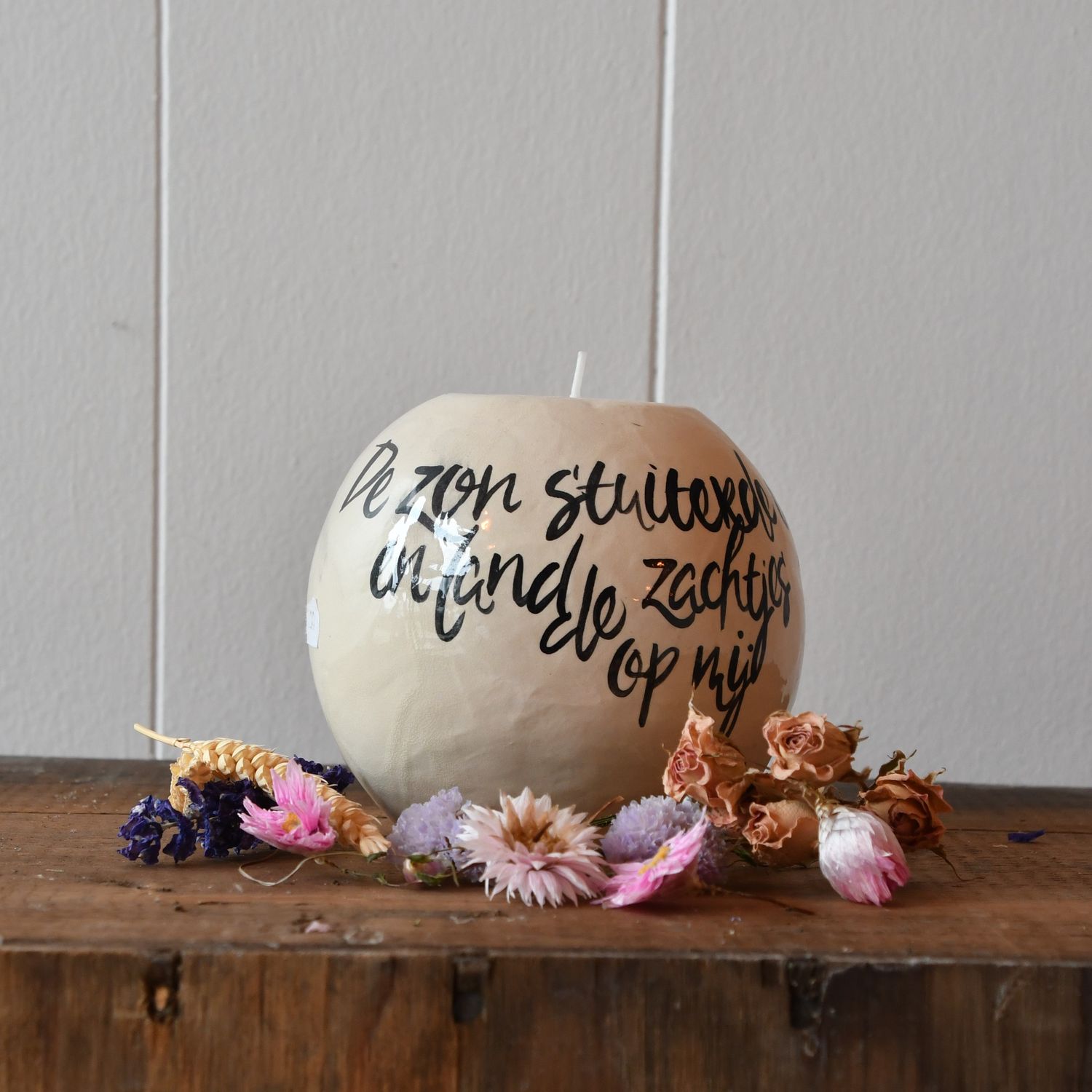 Theelichthouder: De zon ...