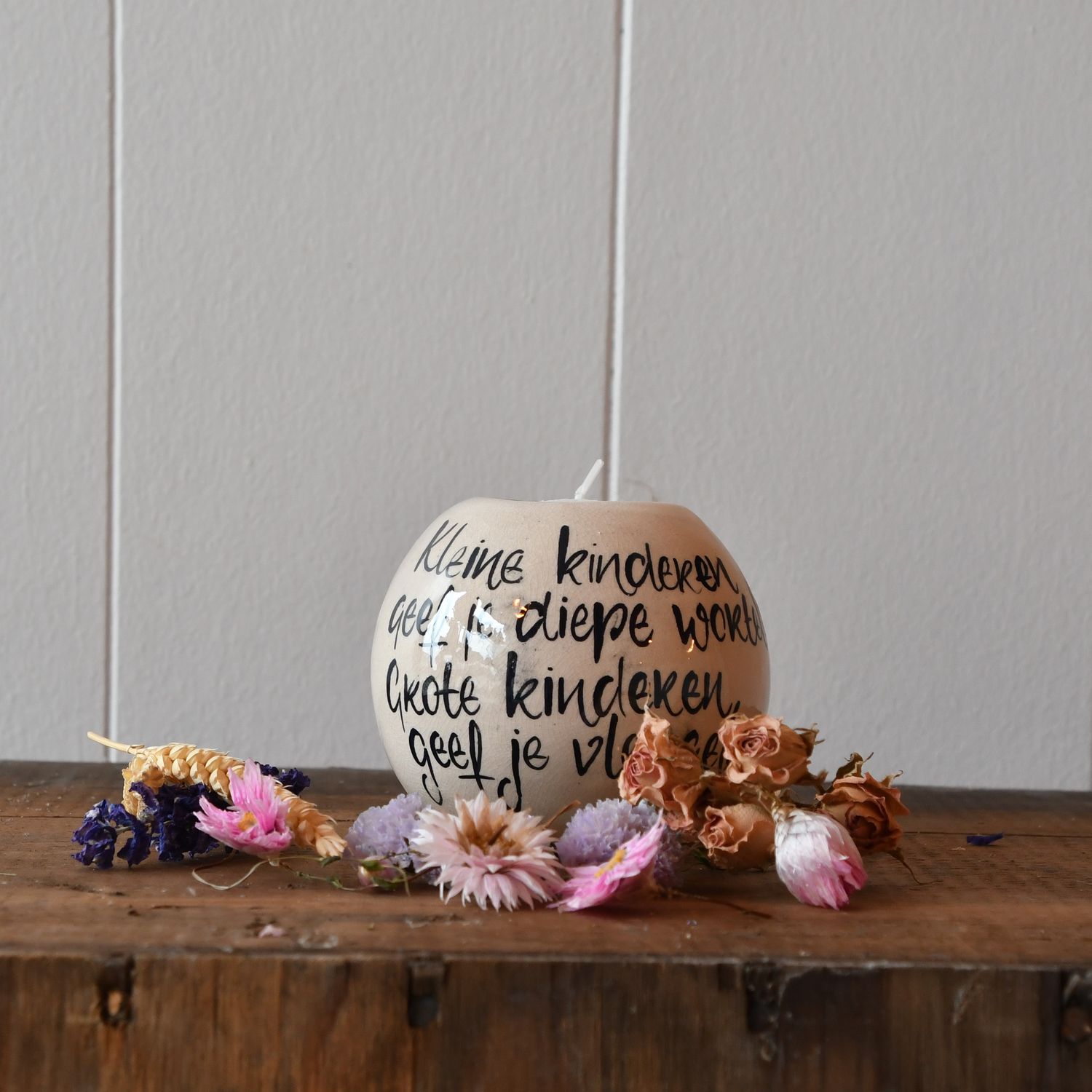 Theelichthouder: Kleine kinderen ...