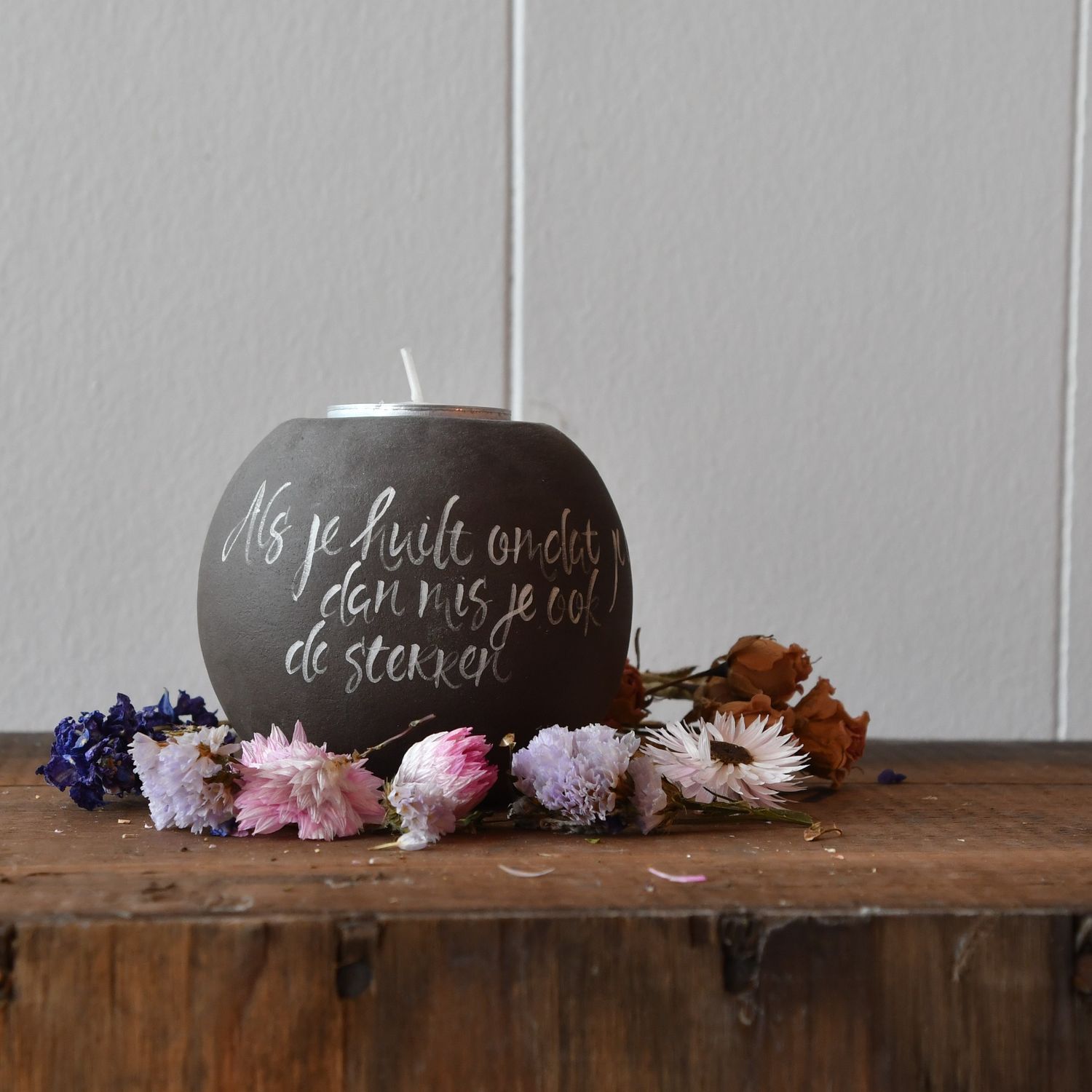 Theelichthouder: Als je huilt...