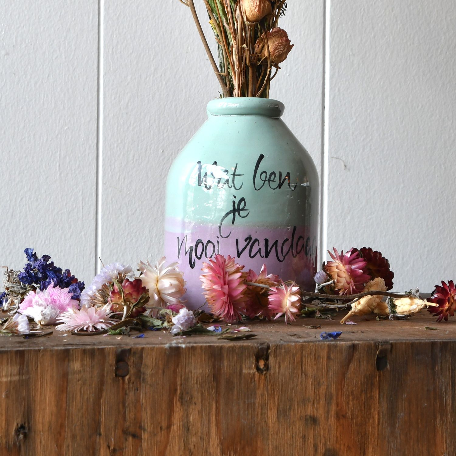 Vaasje: Wat ben je...