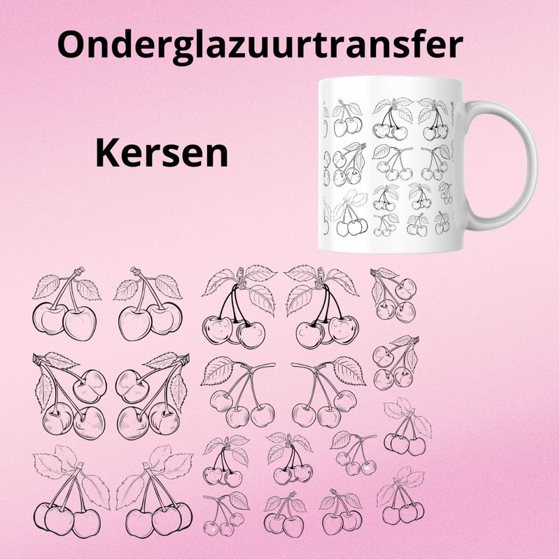 Onderglazuurtransfer A4: Kersen Onderglazuurtransfer A4: Kersen