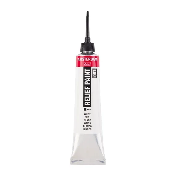 Amsterdam  Relïef Verf Tube 20 ml wit 100
