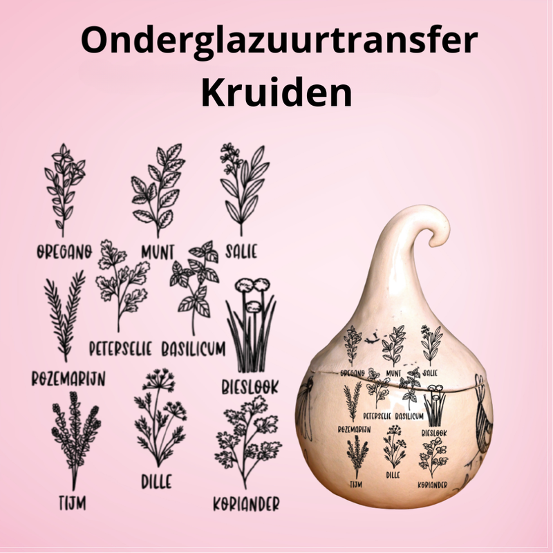 Onderglazuurtransfer A4: Kruiden Onderglazuurtransfer A4: Kruiden