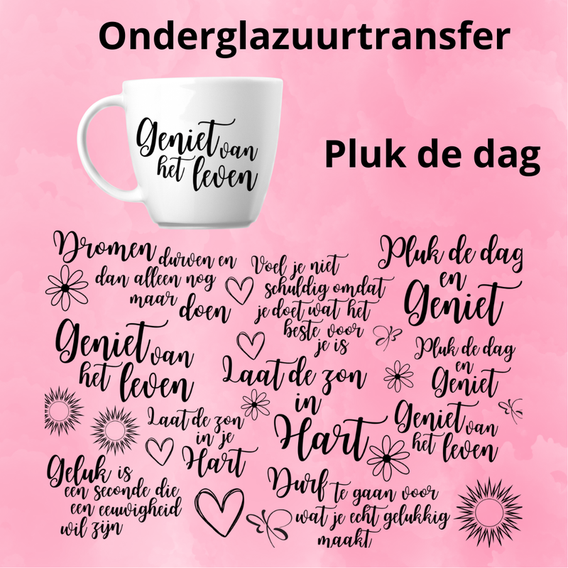 Onderglazuurtransfer A4-A3: Pluk de dag Onderglazuurtransfer A4-A3: Pluk de dag