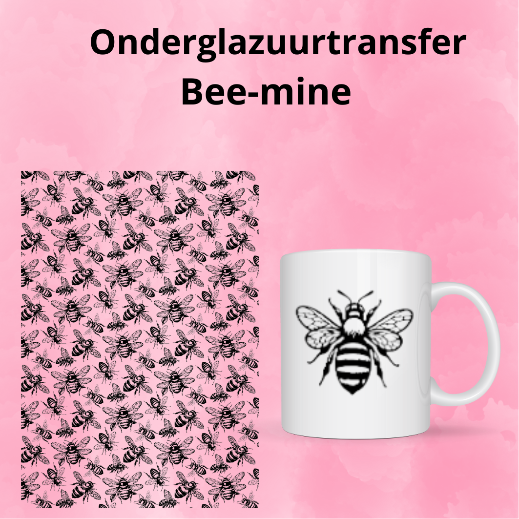 Onderglazuurtransfer A4-A3: Bee-mine