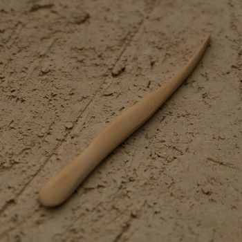 Boetseerspatel oogkasspatel palmhout 15 cm