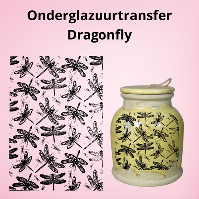 Onderglazuurtransfer A4-A3: Dragonfly