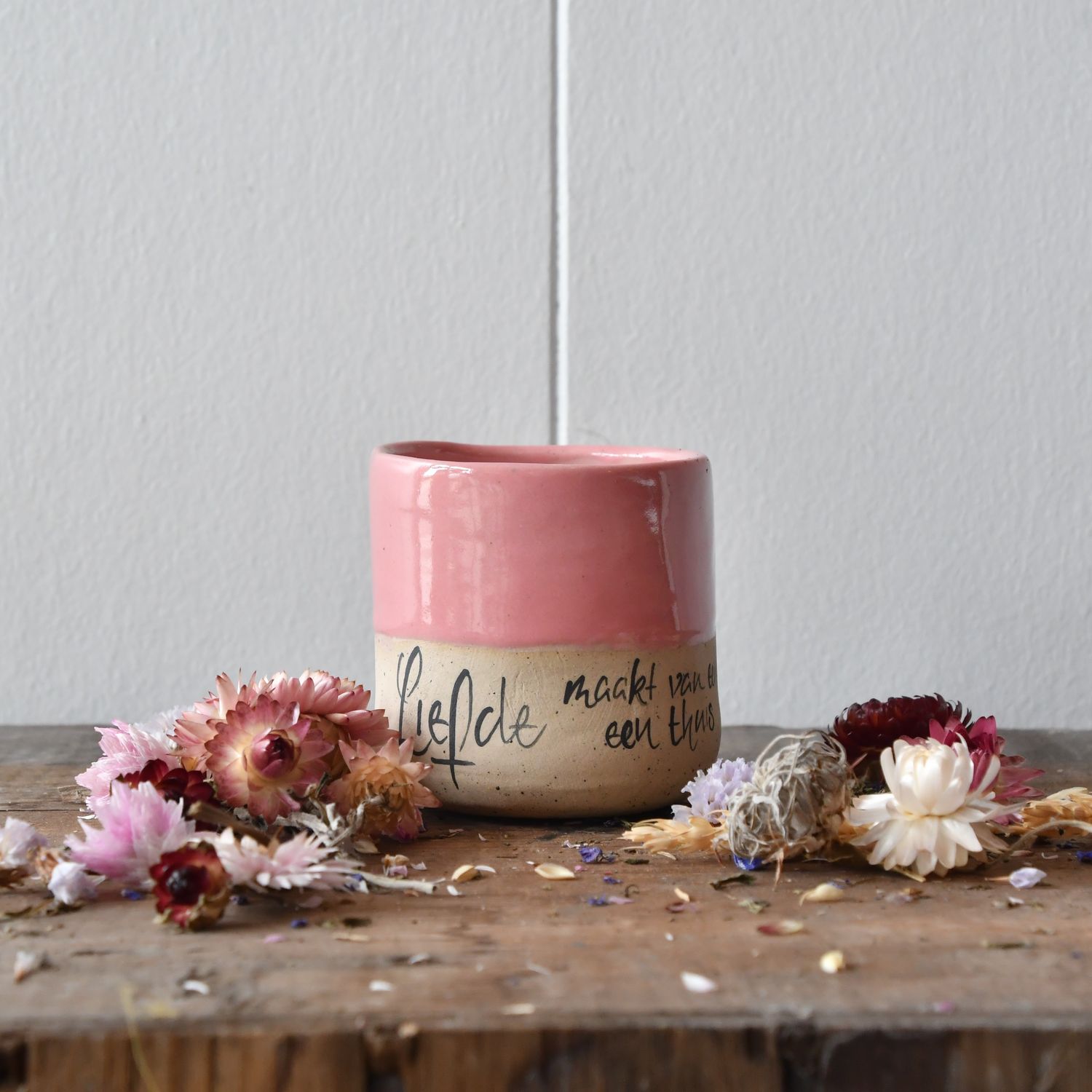 Bloempotje: LIEFDE...