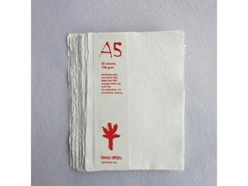 WHITE RAG PAPIER HANDGESCHEPT A5-150 gram