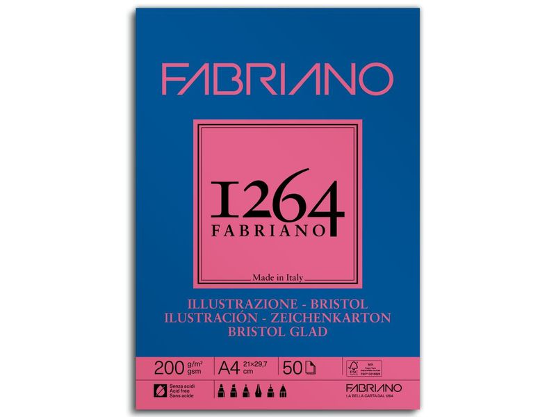 1264 bristol tekenpapier A4 200 gram