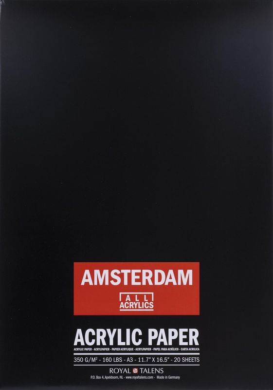 Amsterdam Acrylpapier | 42 x 29,7 cm (A3), 350 g, 20 vellen