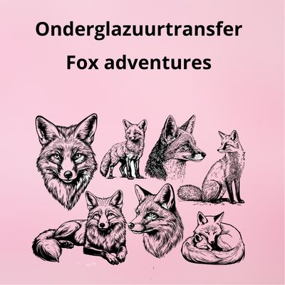 Onderglazuurtransfer A4: Fox Adventures