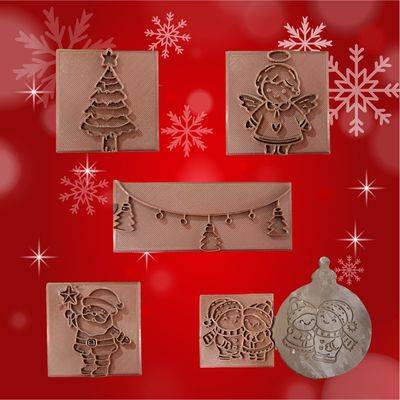 stempels met kerst