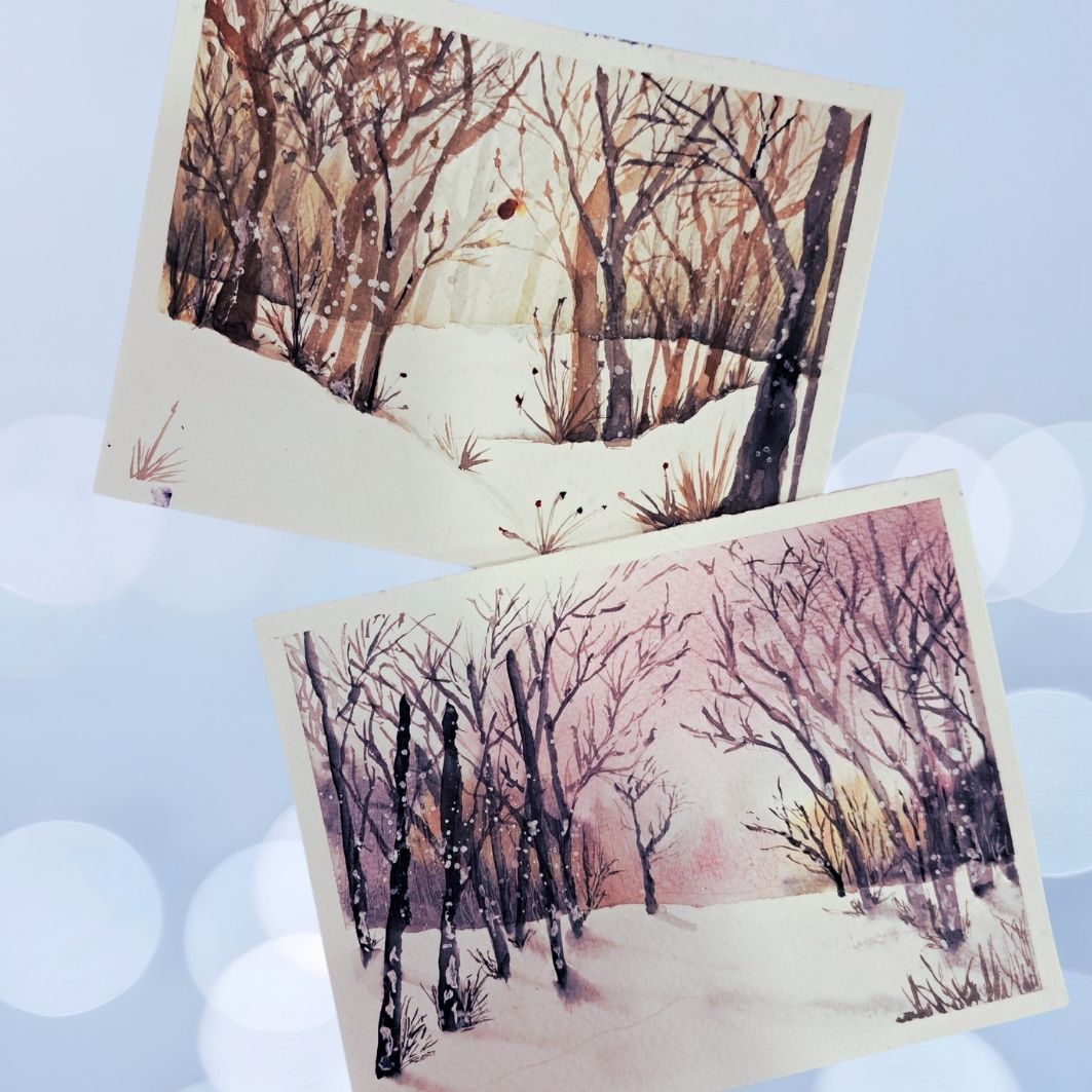 sneeuwlandschappen in aquarel 29 oktober