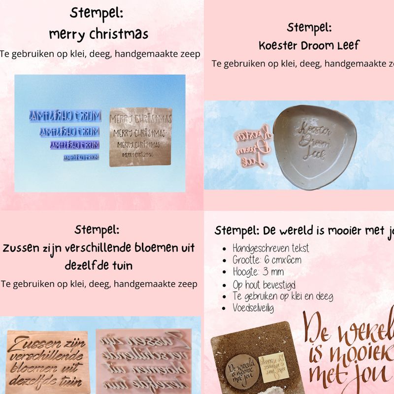 Stempels met teksten