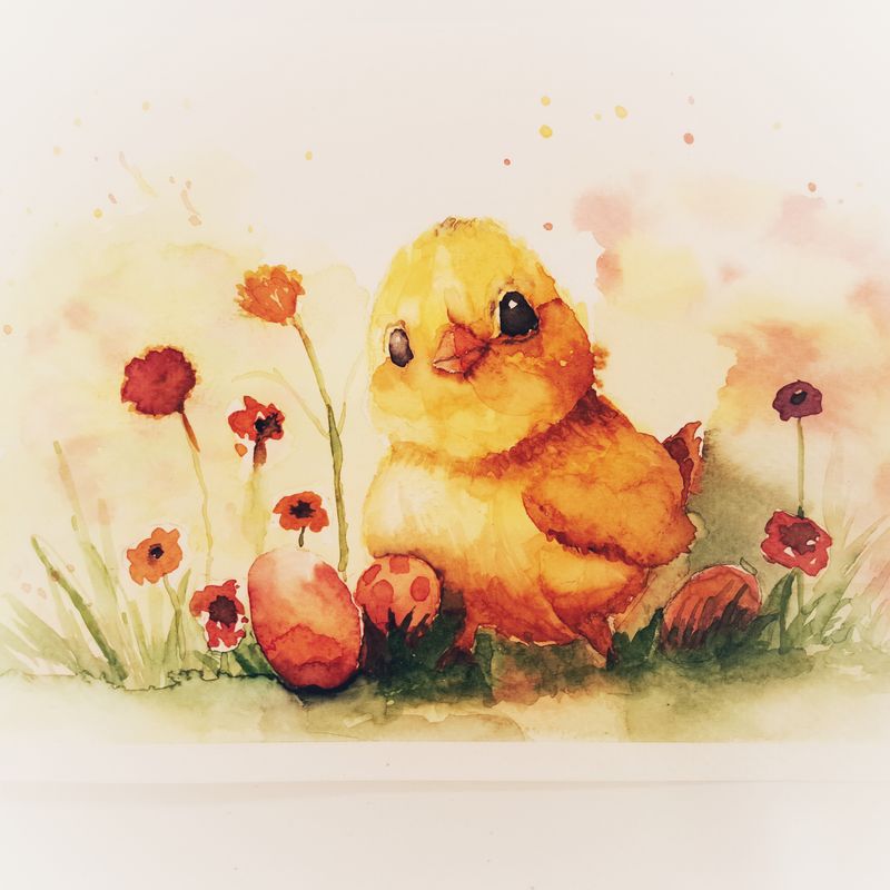 Piepkleine Pracht in Waterverf: Kuikentjes in aquarel  Vrijdag 30 Januari