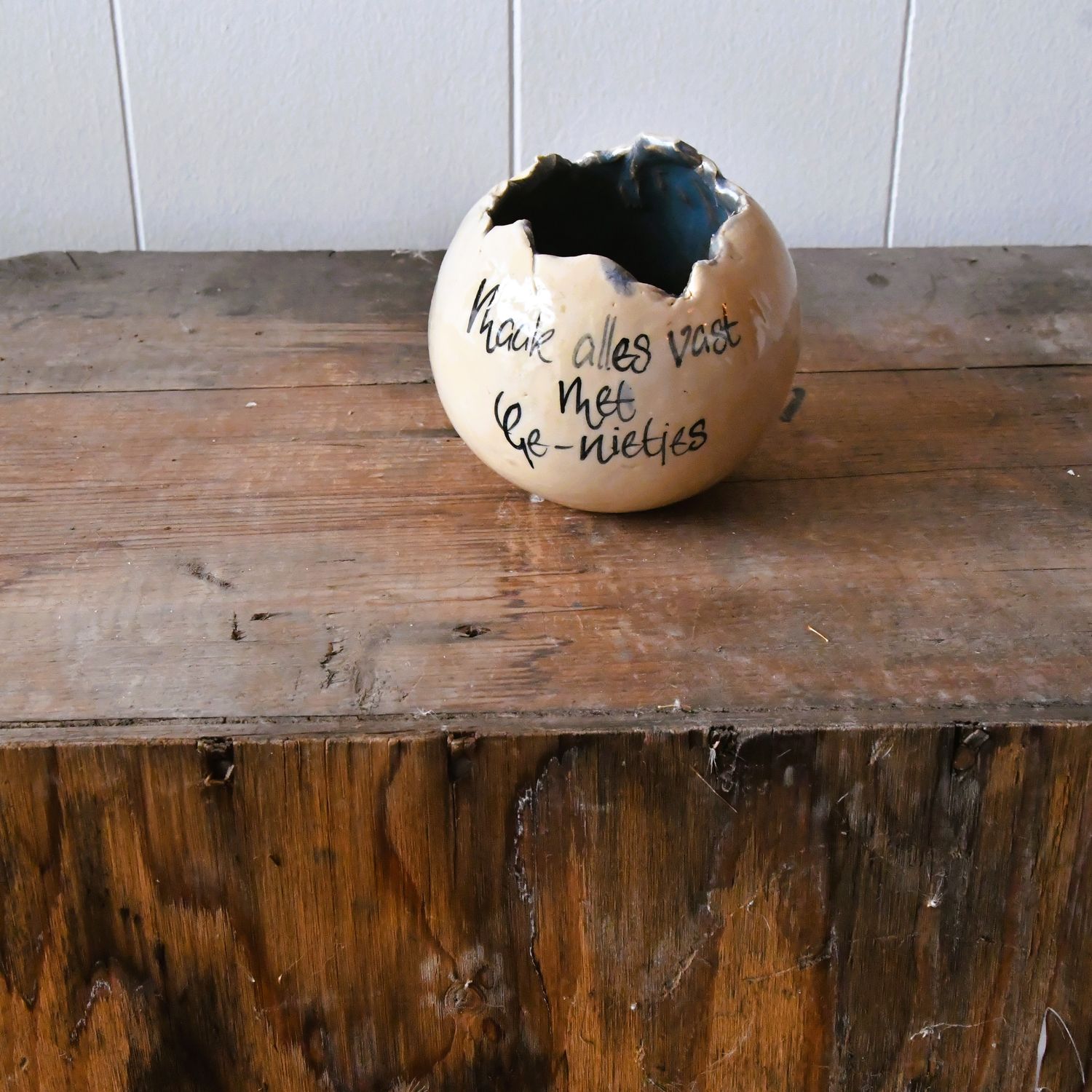 Theelichthouder: Maak alles vast...