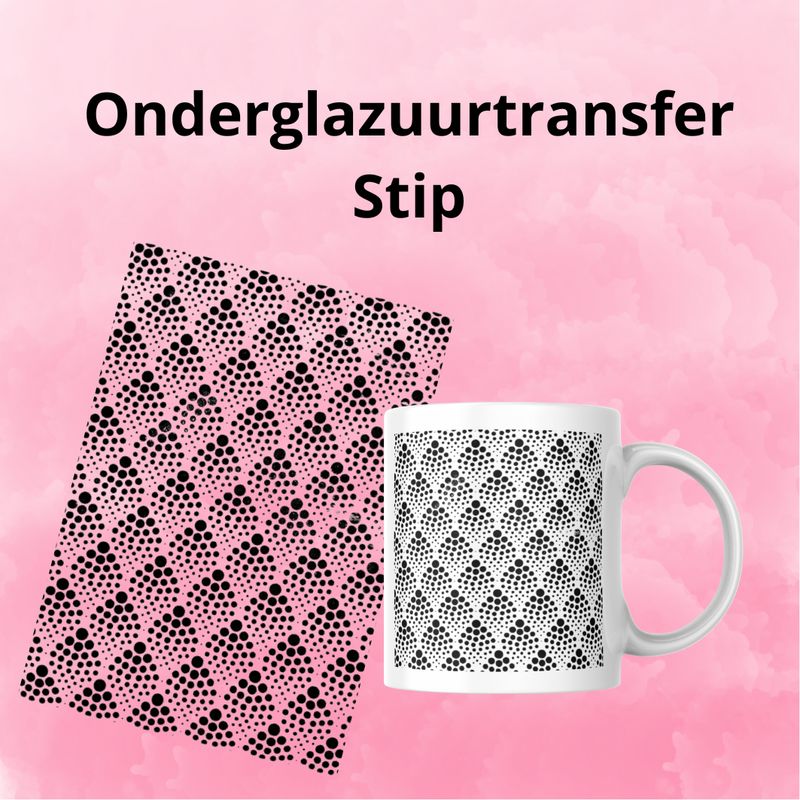 Onderglazuurtransfer A4: Stip Onderglazuurtransfer A4: Stip