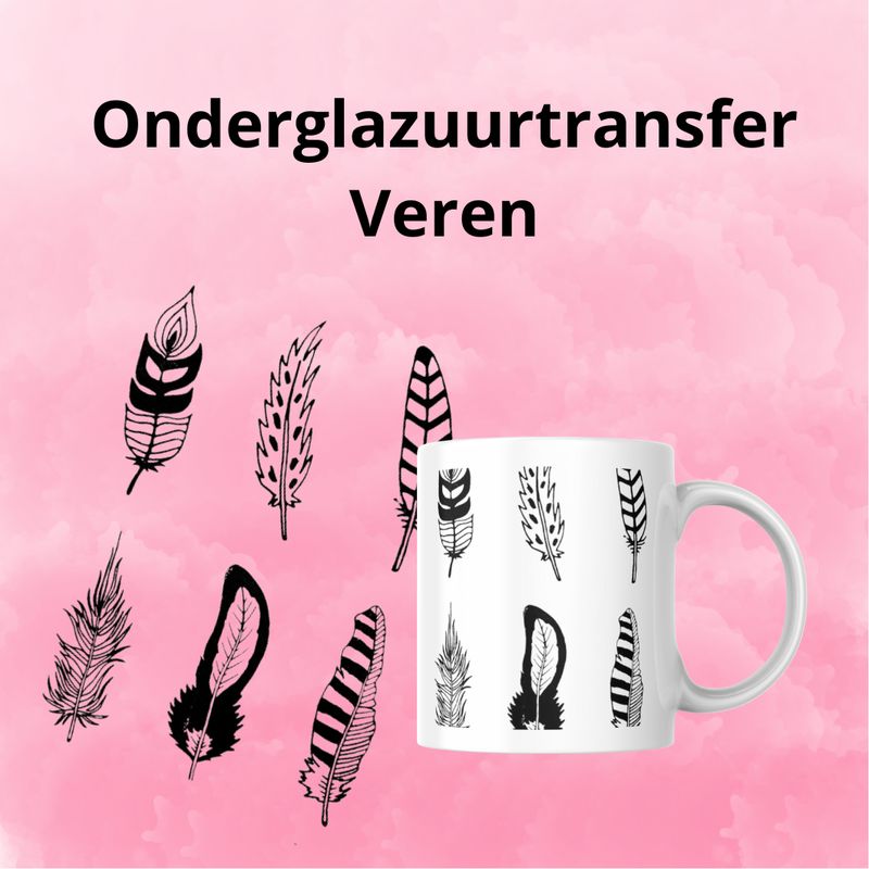 Onderglazuurtransfer A4: Veren Onderglazuurtransfer A4: Veren