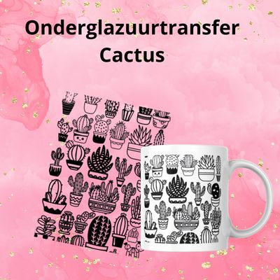 Onderglazuurtransfer A4: Cactus Onderglazuurtransfer A4: Cactus