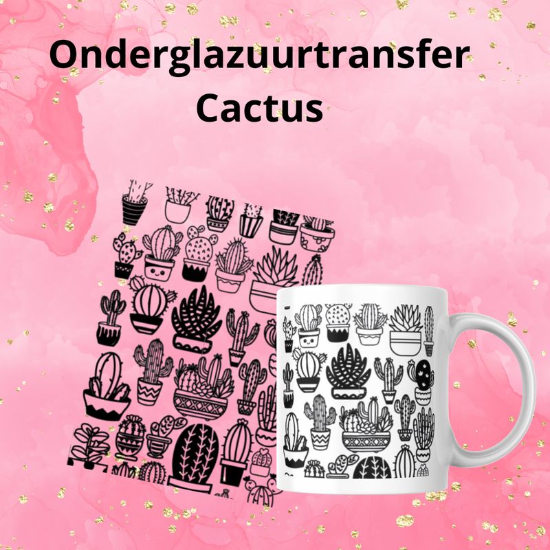 Onderglazuurtransfer A4: Cactus Onderglazuurtransfer A4: Cactus