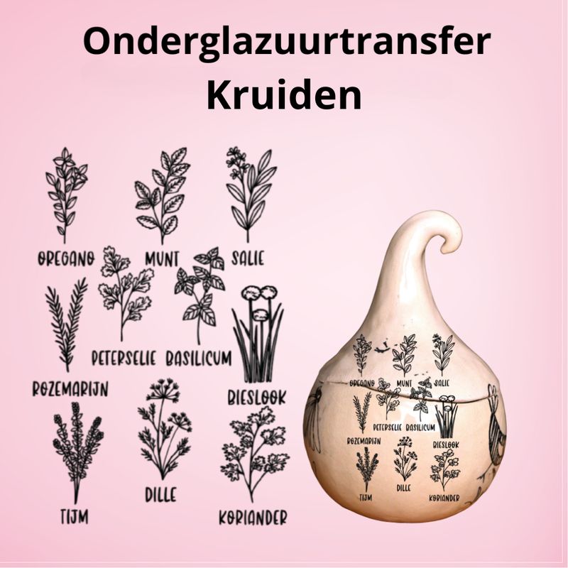Onderglazuurtransfer A4: Kruiden Onderglazuurtransfer A4: Kruiden