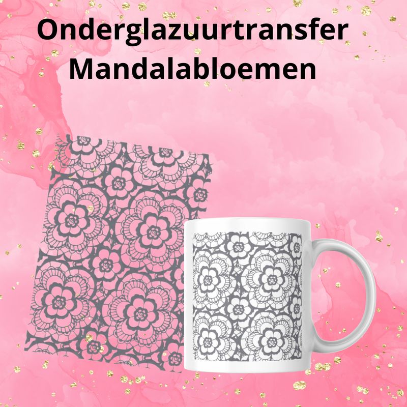 Onderglazuurtransfer A4: Mandalabloemen Onderglazuurtransfer A4: Mandalabloemen