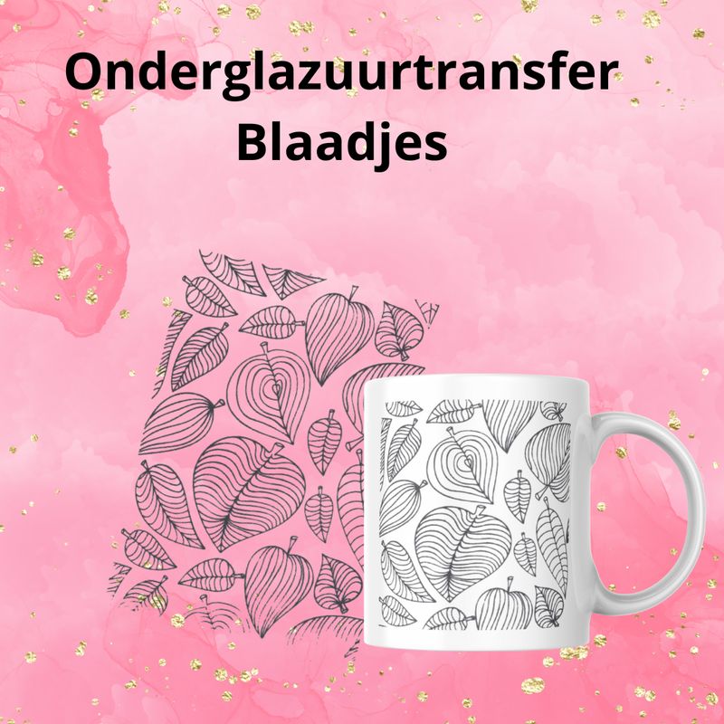 Onderglazuurtransfer A4: Blaadjes Onderglazuurtransfer A4: Blaadjes