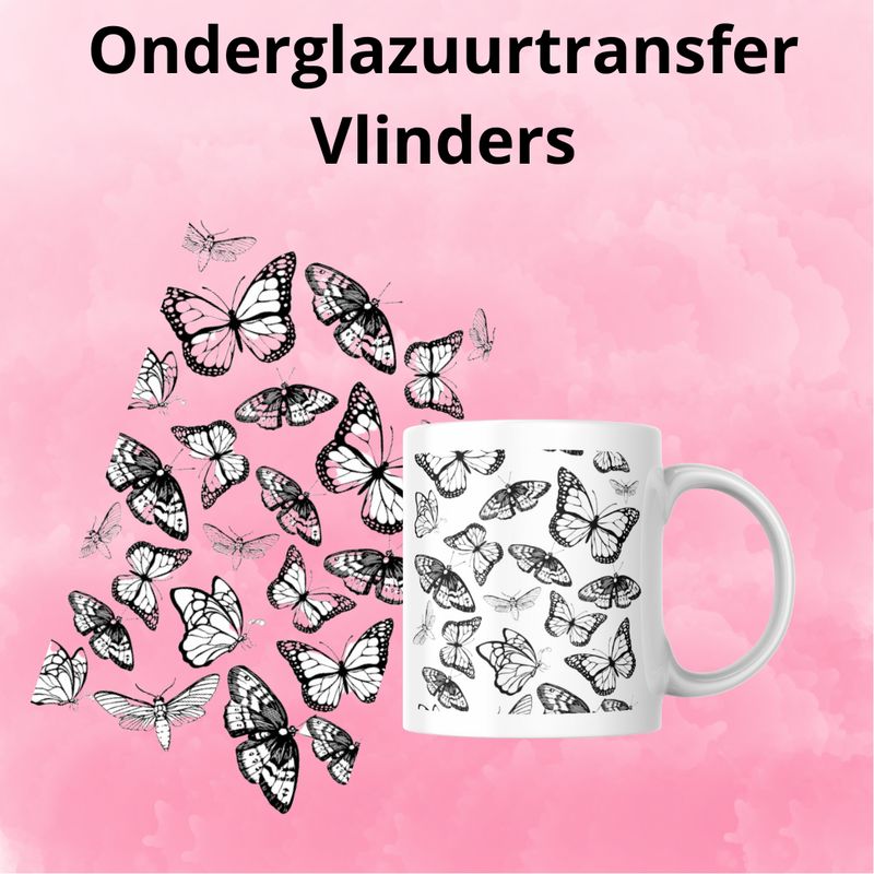 Onderglazuurtransfer A4: Vlinders