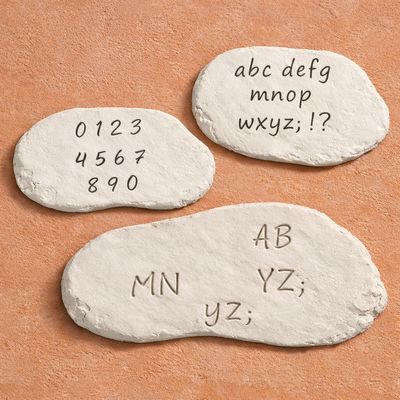Stempels met cijfers en letters