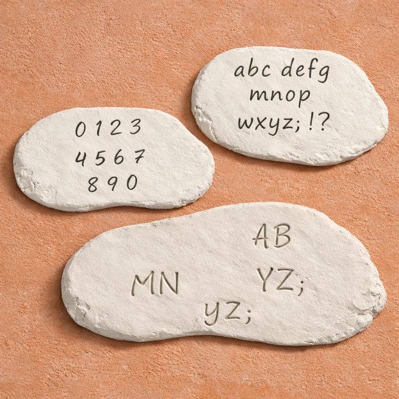 Stempels met cijfers en letters