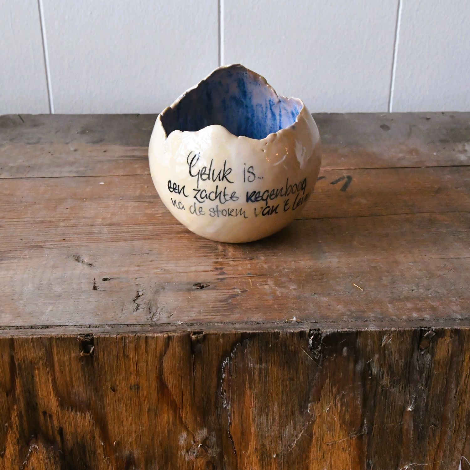 Theelichthouder: Geluk is...