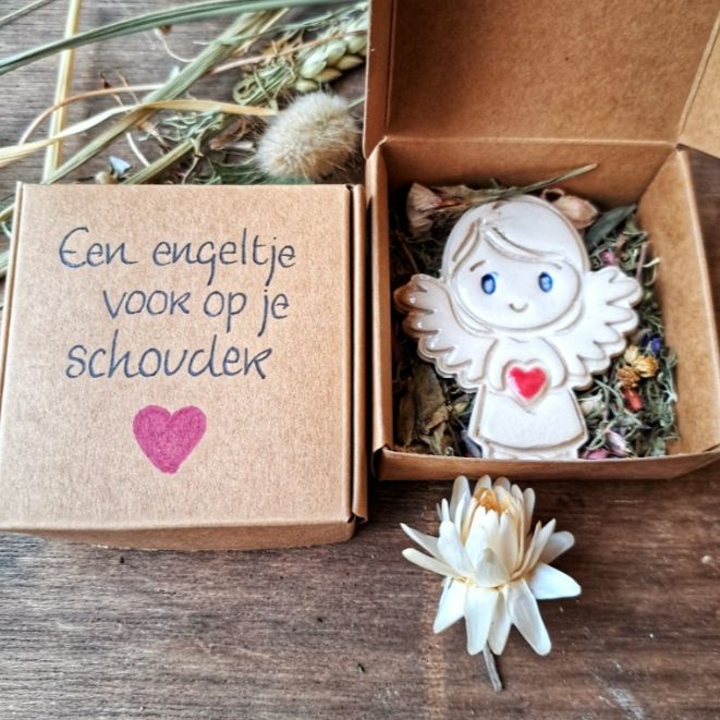 Een engeltje voor op je schouder.